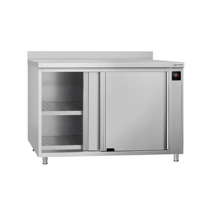 GGM Gastro Commercial Hot Cupboard ECO - 1000x700mm - with raised edge & sliding doors - digital