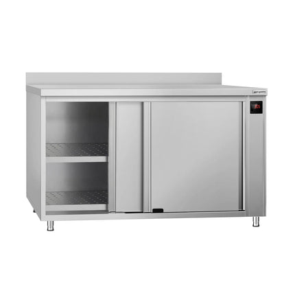 GGM Gastro Commercial Hot Cupboard ECO - 1400x700mm - with raised edge & sliding doors - digital