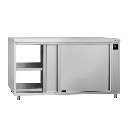 GGM Gastro Commercial Hot Cupboard ECO - 1800x600mm - with pass-through & sliding doors - digital