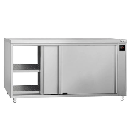 GGM Gastro Commercial Hot Cupboard ECO - 2000x700mm - with pass-through & sliding doors - Digital