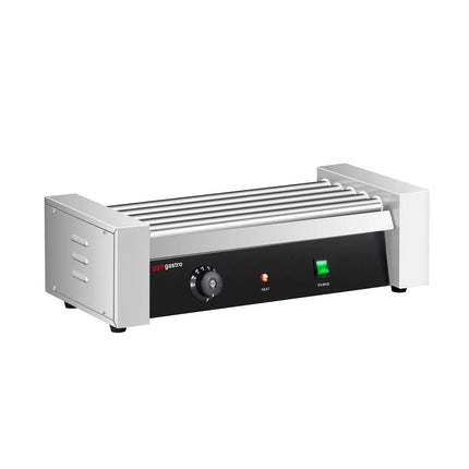 GGM Gastro Commercial Hot Dog Roller Grill - 5 Rollers - Single Heating Zone