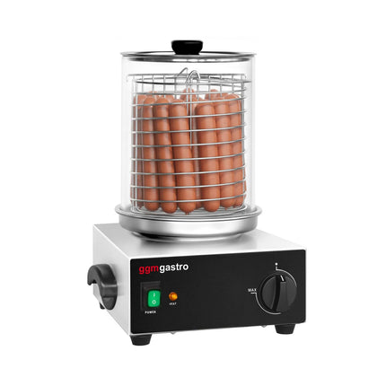 GGM Gastro Commercial Hot Dog Steamer - 800W - with Lid
