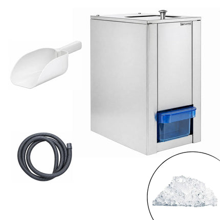 GGM Gastro Commercial Ice Crusher - 3kg/min - 80W - Stainless steel - incl. 1kg storage hopper