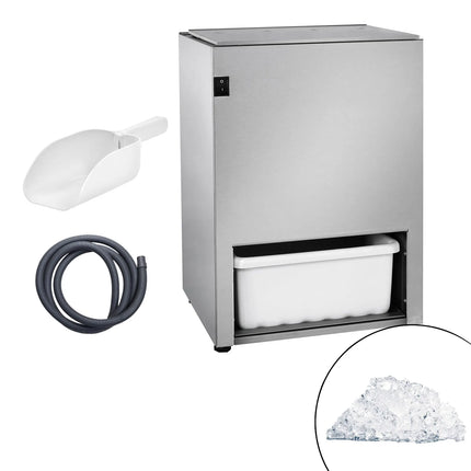 GGM Gastro Commercial Ice Crusher - 5kg/min - 140W - Stainless steel - incl. 5kg storage hopper
