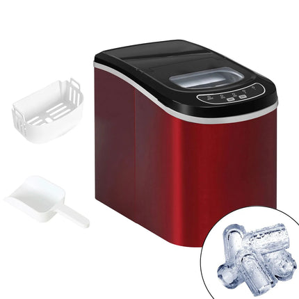 GGM Gastro Commercial Ice Machine - Bullet - 12 kg/24 h - Red