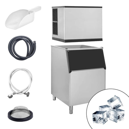 GGM Gastro Commercial Ice Machine - Cube - 212 kg/24 h - incl. ice storage container