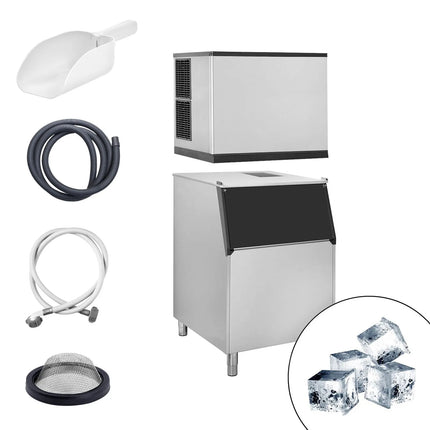 GGM Gastro Commercial Ice Machine - Cube - 403 kg/24 h - incl. ice storage container