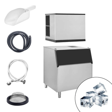 GGM Gastro Commercial Ice Machine - Cube - 403 kg/24 h - incl. ice storage container