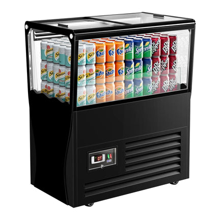 GGM Gastro Commercial Impulse Cooler - 730x450mm - 69 L - With 2 Sliding Glass Lids - For UK