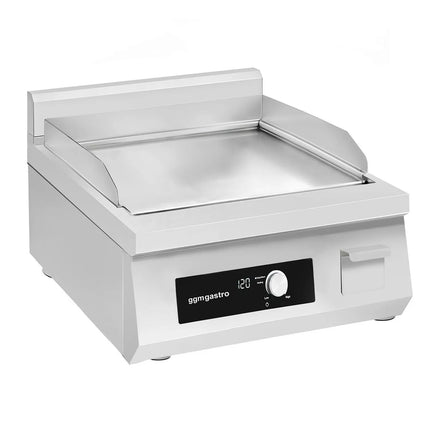 GGM Gastro Commercial Induction Griddle - with Digital Controls - 5.0kW - Smooth Plate - Cooking area: 360x240mm