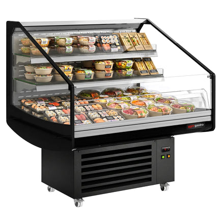 GGM Gastro Commercial Island Chiller - 1250x1058x1441mm - 230 Litres - 2 Shelves - Black