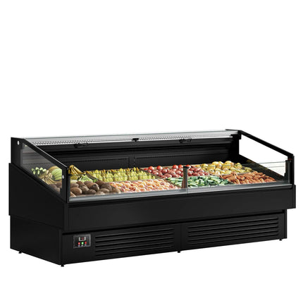 GGM Gastro Commercial Island Chiller - 2580x1063mm - 340 Litres - Open-Top - Black