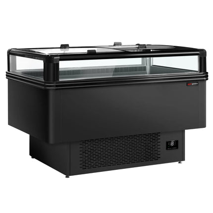 GGM Gastro Commercial Island Freezer - 1533x995mm - 260 Litres - Black