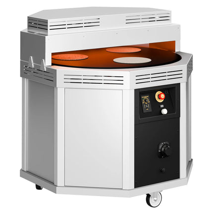 GGM Gastro Commercial Lavash & Flatbread gas Oven – Rotary Plate Ø 900 mm – 20 kW – On Castors