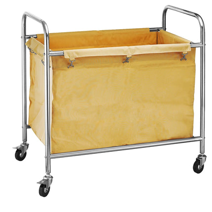 GGM Gastro Commercial Linen Trolley - 100kg load capacity - Stainless Steel frame - Yellow