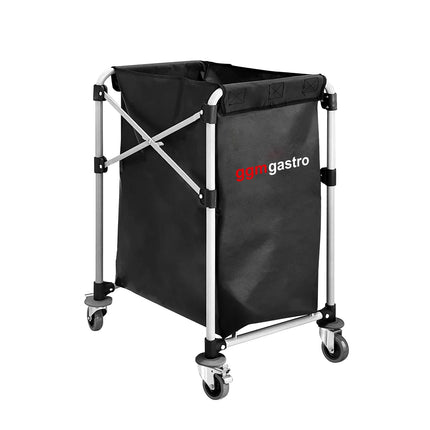 GGM Gastro Commercial Linen Trolley - Foldable - 1x 150L - Aluminium frame - Black