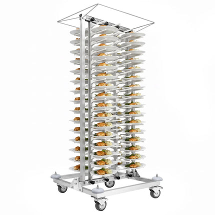 GGM Gastro Commercial Mobile Plate Rack Double-Column - up to 80 Plates - Ø 16-32cm - Banqueting
