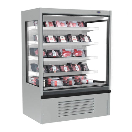 GGM Gastro Commercial multideck display fridge - Open front - 1250mm - 455L - with 4 shelves - incl. night blind