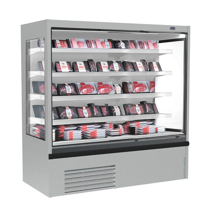 GGM Gastro Commercial multideck display fridge - Open front - 1955mm - 725L - with 4 shelves - incl. night blind