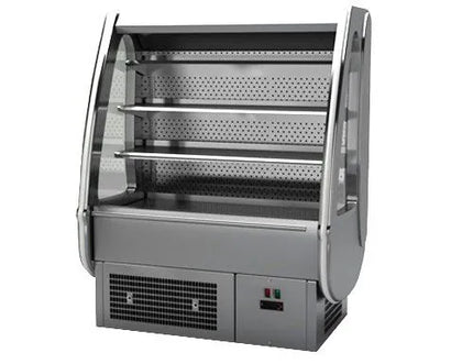 GGM Gastro Commercial multideck display fridge - Open front - 600mm - with 3 shelves - incl. night blind - Grey