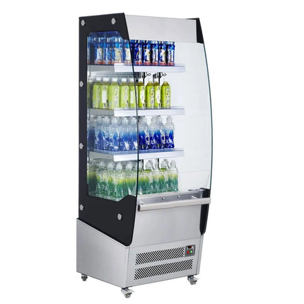 GGM Gastro Commercial multideck display fridge - Open front - 700mm - 420L - with 3 shelves - incl. night blind