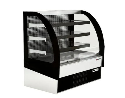 GGM Gastro Commercial multideck display fridge - Open front - 938mm - 274L - with 3 shelves - solid rear - incl. night blind