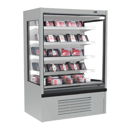 GGM Gastro Commercial multideck display fridge - Open front - 938mm - 341L - with 4 shelves - incl. night blind