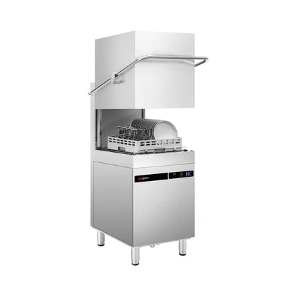 GGM Gastro Commercial Pass Through Dishwasher - Touchscreen Controls - 9.66kW - with Detergent & Rinse Aid Dosing Pumps, Drain Pump