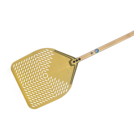 GGM Gastro Commercial Pizza Peel GOLD - Aluminium - 330x330mm - Length:120cm - perforated - special G.H.A. anodising