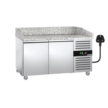 GGM Gastro Commercial Pizza Prep Counter ECO – 1500 × 800 mm – with 2 Doors