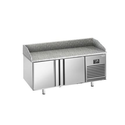 GGM Gastro Commercial Pizza Prep Counter - Granite Top PREMIUM PLUS - 1738x800mm - with 2 doors