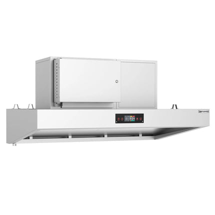 GGM Gastro Commercial Plasma Extraction Canopy - 2000mm - Ducted/Recirculating - up to 80% Odour Reduction - Touch Control Panel - LED Lighting