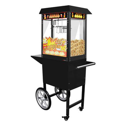 GGM Gastro Commercial Popcorn Machine incl. Trolley - 1.46kW - 5kg/h - with 1 kettle - Black