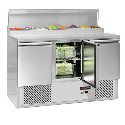 GGM Gastro Commercial Saladette Prep Counter ECO - 1368x700mm - 3 Doors - for 8x GN 1/6