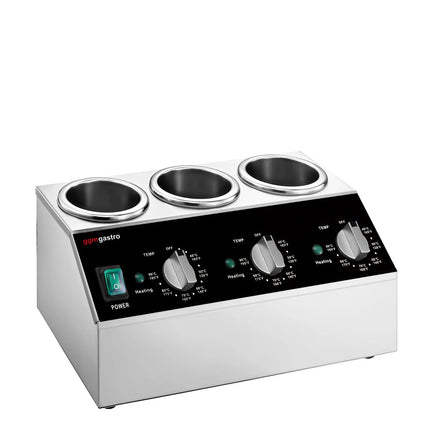 GGM Gastro Commercial Sauce Bottle Warmer - 600W - for 3 squeeze bottles
