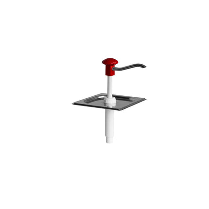 GGM Gastro Commercial Sauce Dispenser with Pump - 2 litres - suitable for GN 1/6 containers - Chrome-plated - 165x180x300mm - adjustable dose - without container