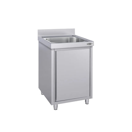 GGM Gastro Commercial Sink Cabinet ECO - 600x700mm - with 1 bowl centre