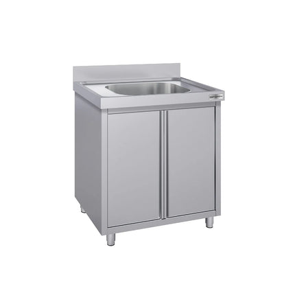GGM Gastro Commercial Sink Cabinet ECO - 800x700mm - 1 bowl centre