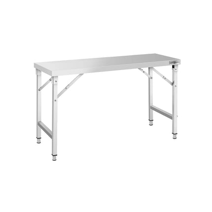 GGM Gastro Commercial Stainless Steel Centre Table - 1500x700mm - Foldable
