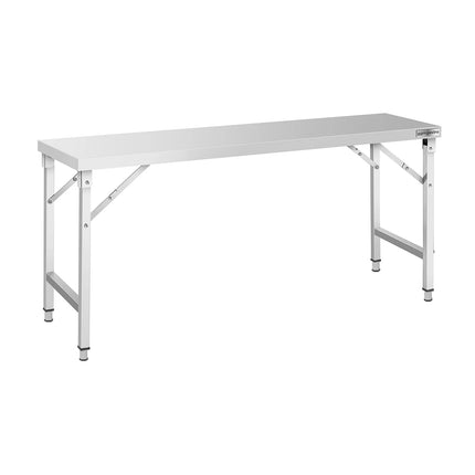 GGM Gastro Commercial Stainless Steel Centre Table - 1800x600mm - Foldable
