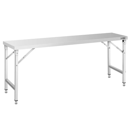 GGM Gastro Commercial Stainless Steel Centre Table - 2000x700mm - Foldable