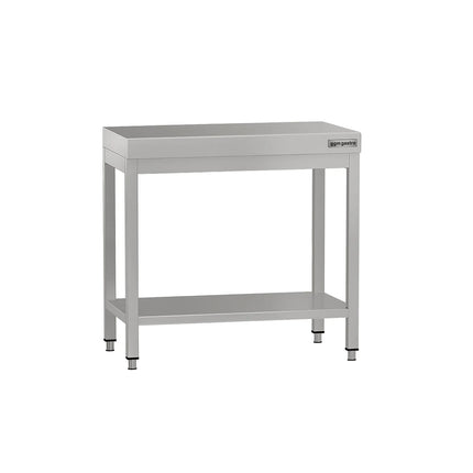 GGM Gastro Commercial Stainless Steel Centre Table ECO - 700x700mm - with Undershelf - with Cross Bracing