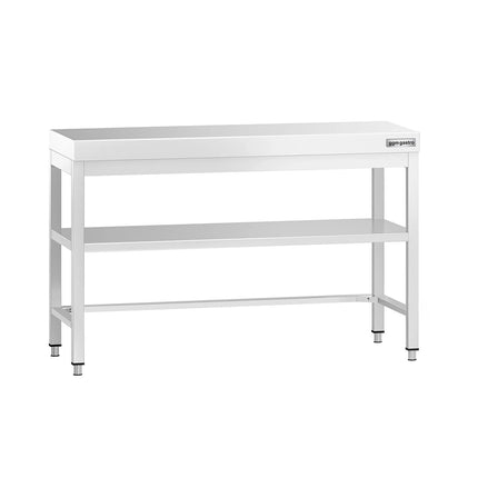 GGM Gastro Commercial Stainless Steel Centre Table PREMIUM - 1200x700mm - with Undershelf - with Cross Bracing
