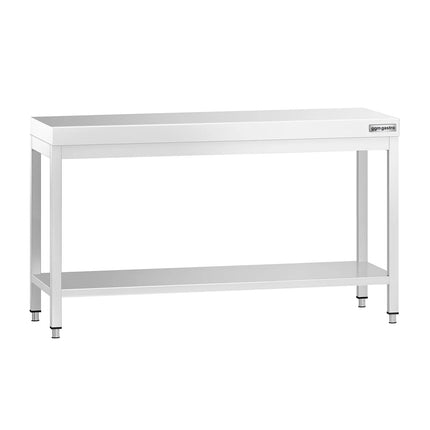 GGM Gastro Commercial Stainless Steel Centre Table PREMIUM - 1500x700mm - with Undershelf