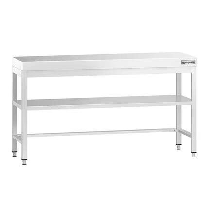 GGM Gastro Commercial Stainless Steel Centre Table PREMIUM - 1600x800mm - with Undershelf - with Cross Bracing
