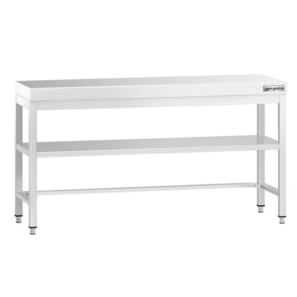 GGM Gastro Commercial Stainless Steel Centre Table PREMIUM - 1800x700mm - with Undershelf