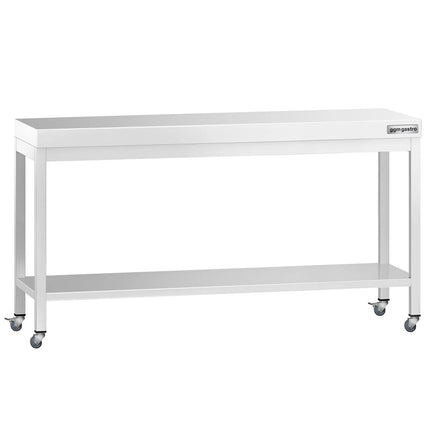GGM Gastro Commercial Stainless Steel Centre Table PREMIUM - 2000x600mm - with Undershelf