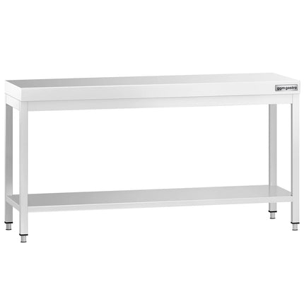 GGM Gastro Commercial Stainless Steel Centre Table PREMIUM - 2000x600mm - with Undershelf