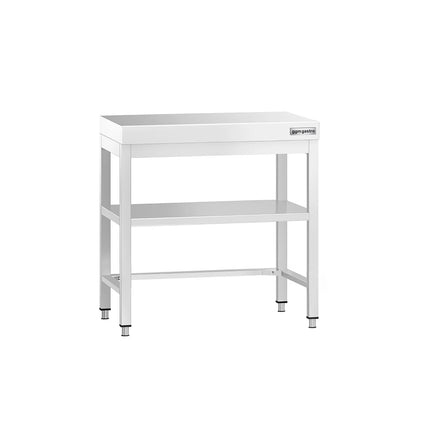 GGM Gastro Commercial Stainless Steel Centre Table PREMIUM - 600x600mm - with Undershelf - with Cross Bracing
