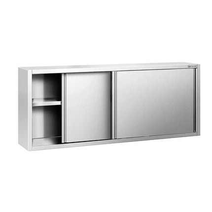 GGM Gastro Commercial Stainless Steel Wall Cabinet / Kitchen Cupboard PREMIUM - 2000x400x800mm - with Sliding Doors